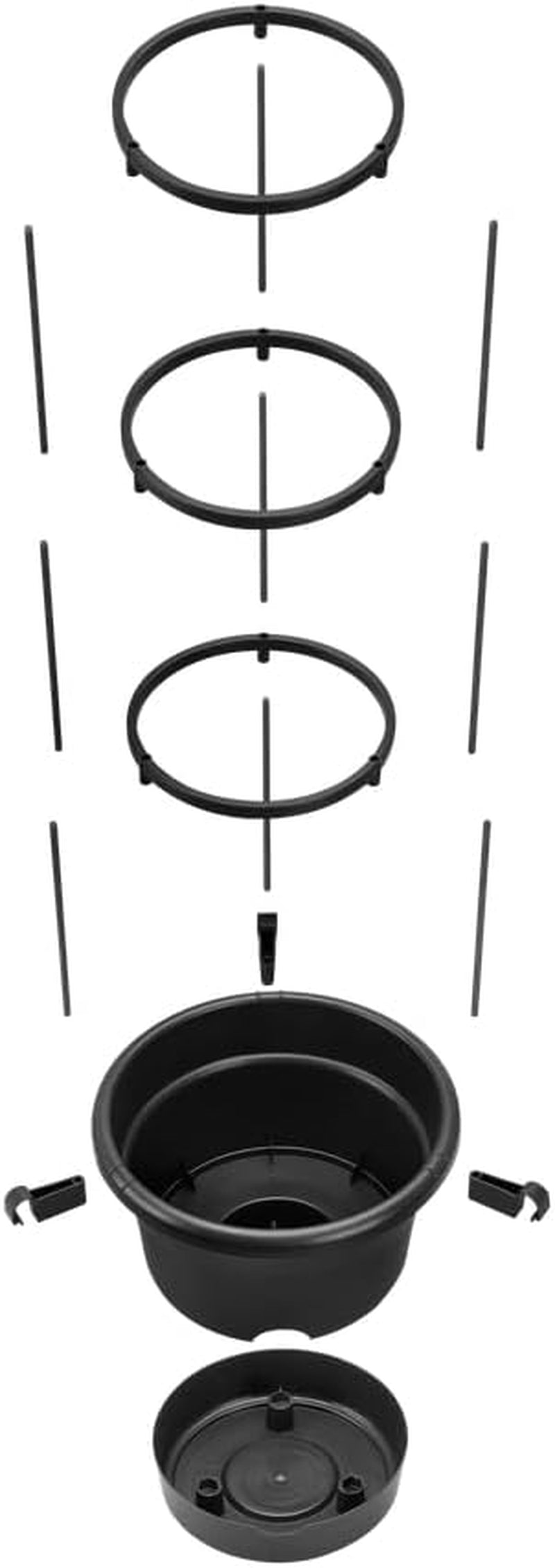 elho Green Basics Tomato pots 33 - Macetas para cultivo y cosecha en exterior - Ø 33,5 x Alt. 26,0 cm - Negro/Negro vivo