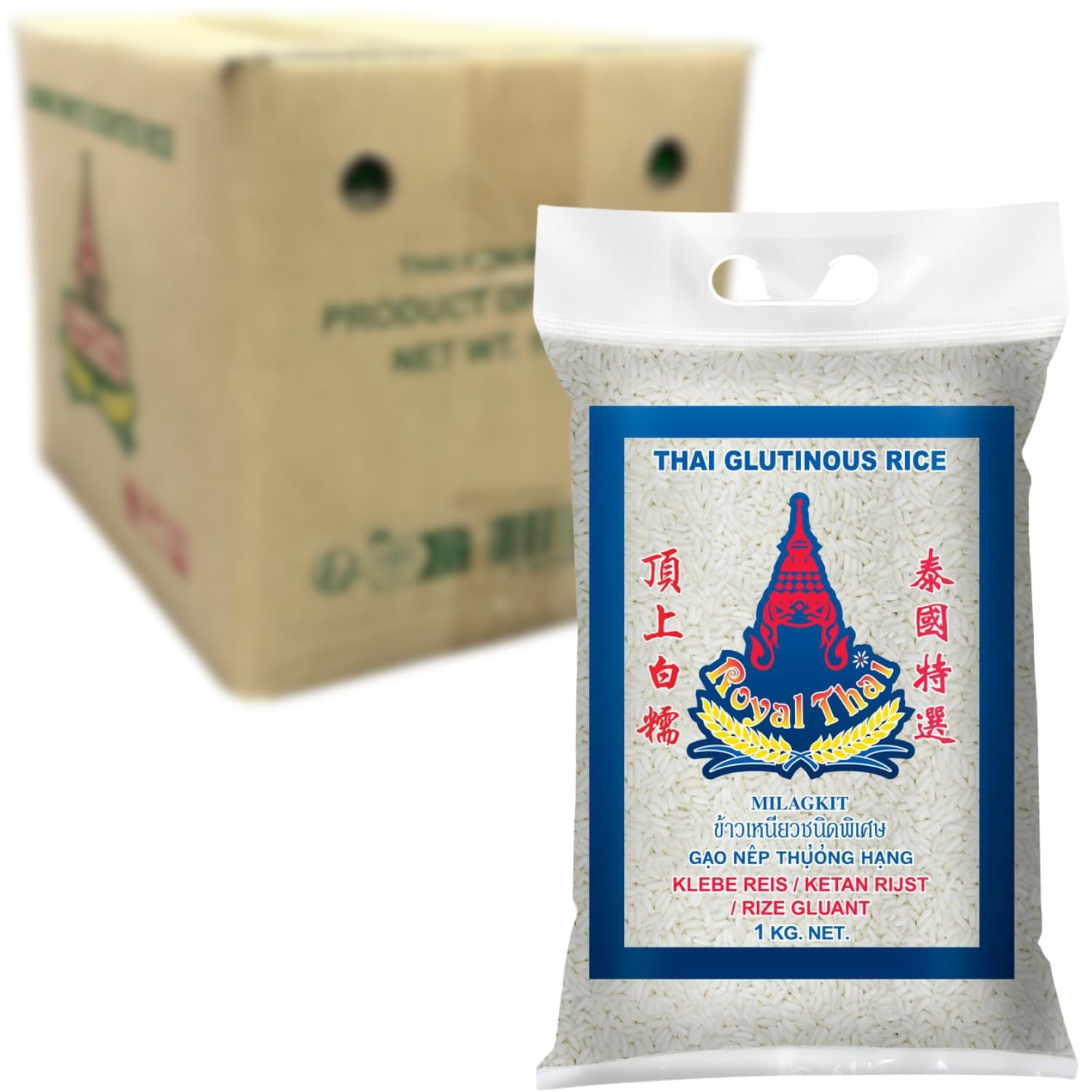 ARROZ ROYAL THAI - Arroz pegajoso - 10 x 1 KG - Multipack