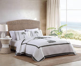 Colección Tommy Bahama Palm Island | Edredón - 100% algodón, reversible, suave y transpirable, prelavado para mayor suavidad, cama king size, gris Edredones y edredones Naty Shop