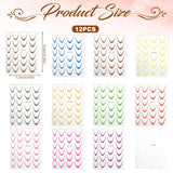 12 Stück French Tip Nagelsticker Selbstklebend Bunte French Nails Schablone Nagelaufkleber Nail Art Stickers Nageldesign DIY Nägel Zubehör (12 colores)