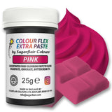 Pasta colorante alimentaria Sugarflair Colourflex Extra Pink Paste - Colorante alimentario comestible para crema de mantequilla, chocolate, pasta de azúcar, glaseado, fondant, mezclas para pasteles, masa y más - 25 g