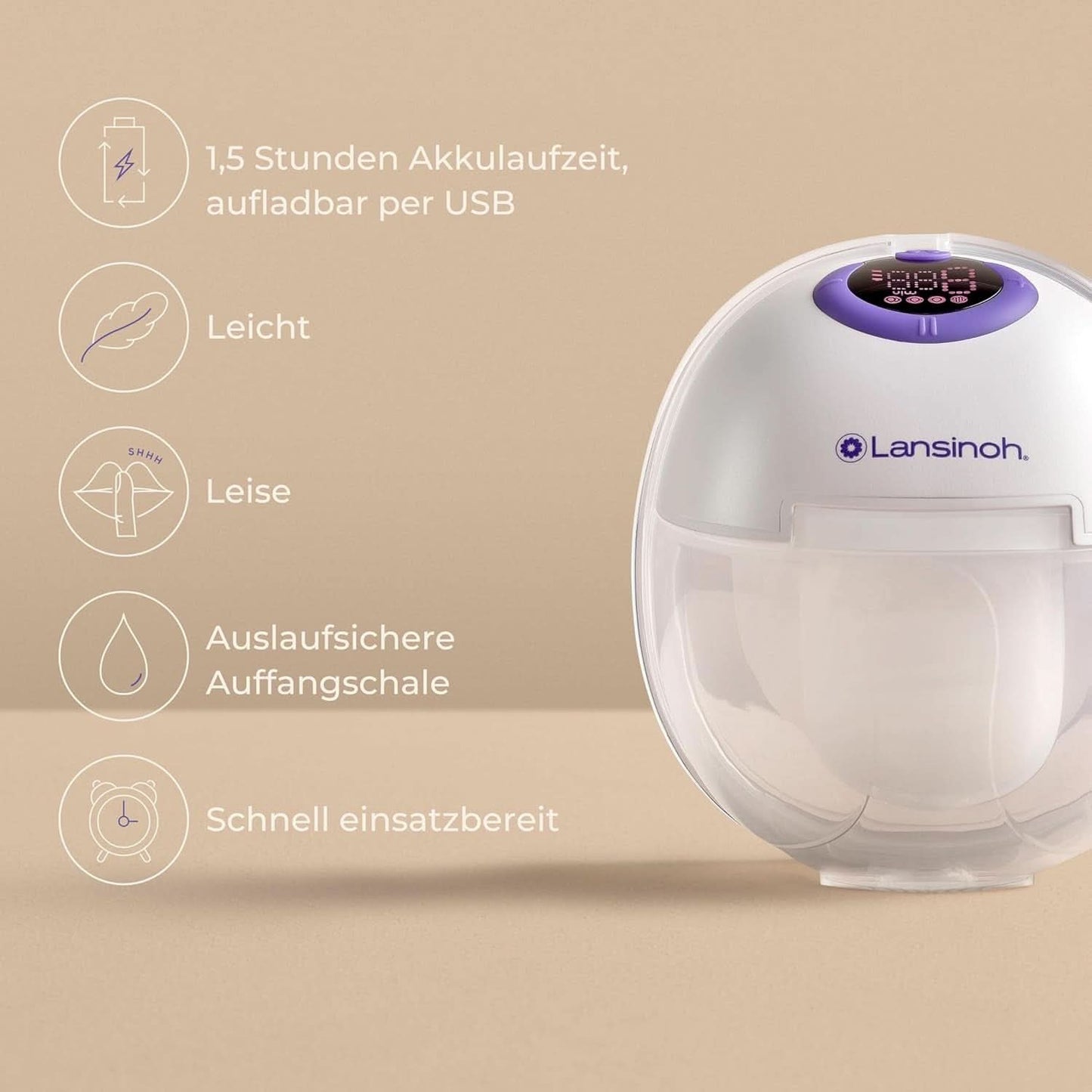 Lansinoh Sacaleches eléctrico portátil Accesorios Alimentación y Lactancia Bebe Naty Shop