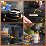 Handpresso - Handcoffee Auto 21000 | Máquina de café expreso para automóvil de 12 V - Máquina de café expreso de 12 voltios para automóviles | Cafetera espresso Senseo Pad para coches - Cafetera espresso de viaje de 12 V | Cafetera espresso de 12 voltios para autocaravanas