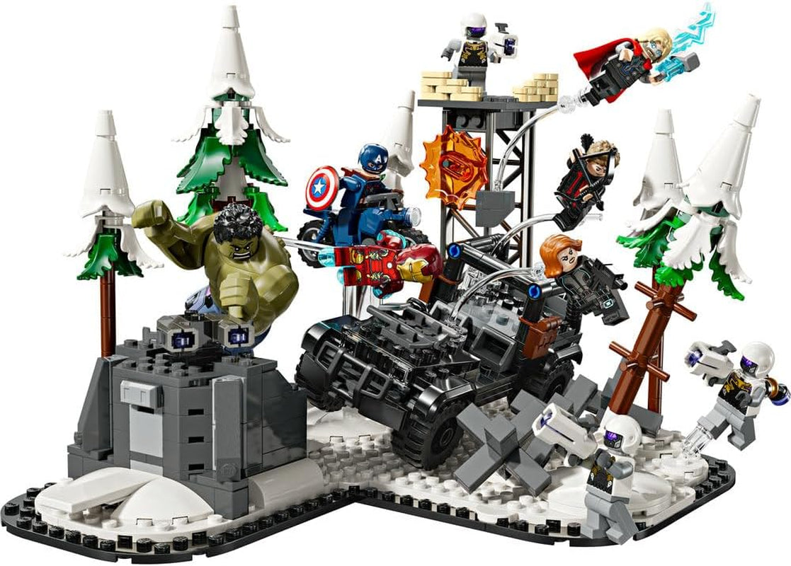 LEGO Marvel Avengers Assemble: Era de Ultrón, set de construcción y juego con 8 minifiguras de superhéroes como Thor, Hulk y Iron Man, juguete de construcción para niños y niñas, set de aventuras 76291 Juegos de construcción Besuche den LEGO-Store