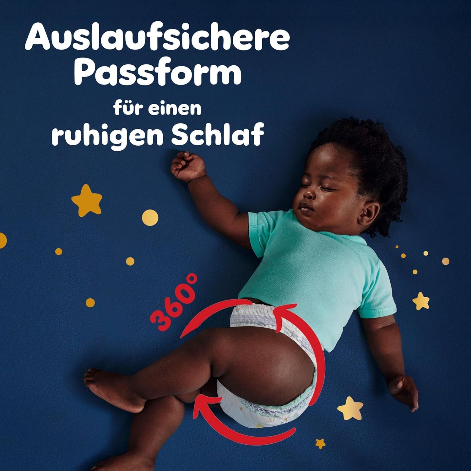 Los pañales Pampers Night Pants talla 6, 138 piezas, 13 kg-19 kg, brindan protección adicional durante toda la noche.