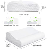 Findigit Health Almohada, Almohada Viscoelástica, Almohada Ortopédica para Dormir de Lado y Boca Arriba, Almohada Ergonómica para la Columna Cervical (60 X 35 X 11/9 cm) Almohadas Ortopédicas Cervicales Naty Shop