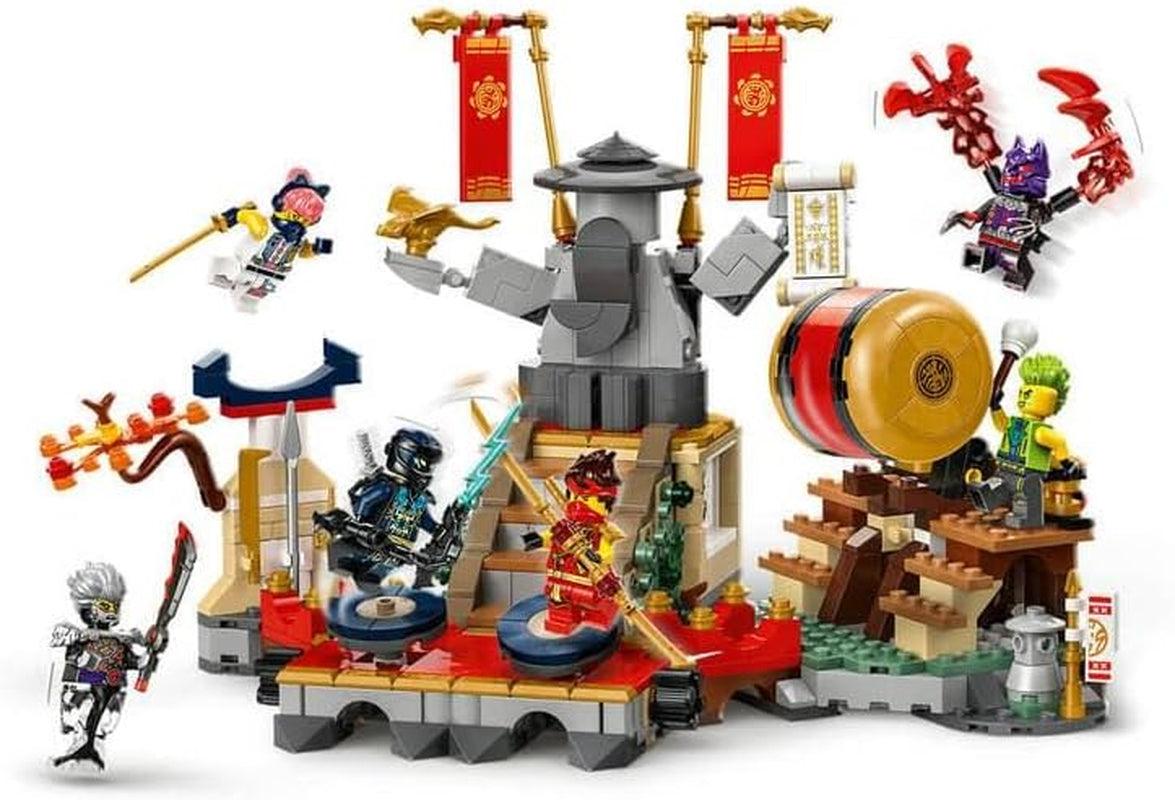 LEGO NINJAGO Tournament Arena Adventure Juguete para niños Juego Ninja con colección de 6 minifiguras Set de construcción Regalo de cumpleaños para niños y niñas de 7 años 71818 Juegos de construcción Besuche den LEGO-Store