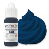 Sugarflair Colourflex Colorante alimentario a base de aceite, azul marino, colorante alimentario líquido altamente concentrado, colorante alimentario para crema de mantequilla, chocolate, masa, fondant, glaseado y más, 15 ml