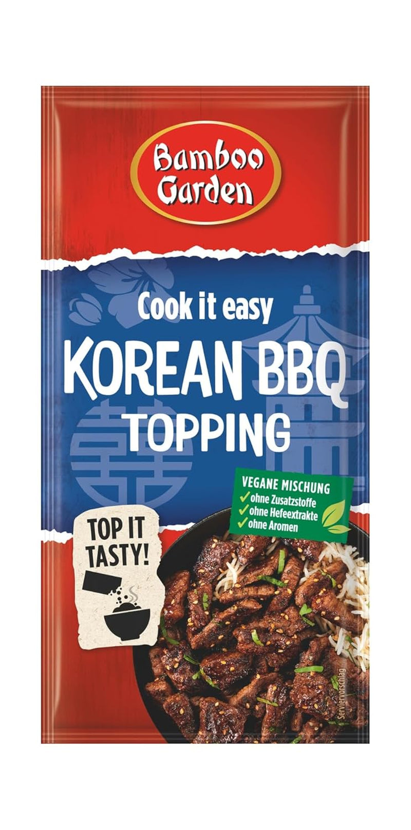 Bamboo Garden - Cobertura de barbacoa coreana | Gewürztopping zum Verfeinern von Koreanischen Grillgerichten | Ingredientes veganos y naturales | 15 gramos en bolsa