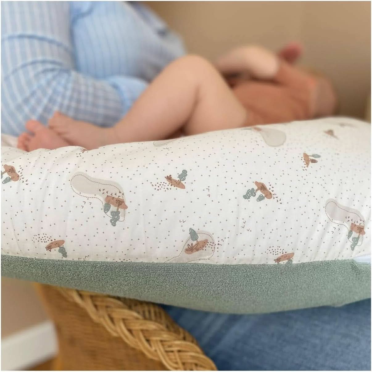 Almohada de embarazo - Almohada de lactancia - Almohada multifuncional 2 en 1 - Funda desenfundable 78 X 44 cm Accesorios Alimentación y Lactancia Bebe Naty Shop