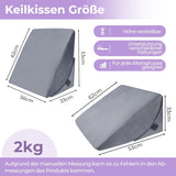 Almohada de plumas ajustable de espuma de alta densidad, almohada ergonómica para la espalda para cama y sofá, almohada de lectura antirreflujo para dormir, jugar, mirar televisión (pesada)