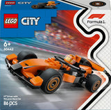 LEGO City F1 Racer con coche de carreras Mclaren - Modelo de juguete de Fórmula 1 con coche de carreras y minifigura - Pequeño regalo para niños y niñas a partir de 6 años o aficionados a los deportes de motor 60442 Juegos de construcción Besuche den LEGO-Store
