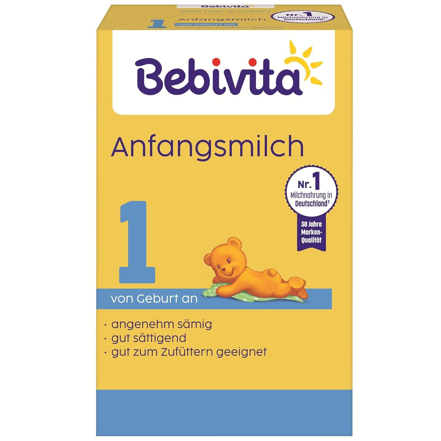 1 Leche de fórmula en polvo para lactantes, desde el nacimiento, (5 x 500 g)