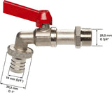 Válvula de bola Gardena: válvula para interior y exterior, rosca de 33,3 mm (G 1 pulgada), para mangueras de 19 mm (3/4 pulgada) (7333-20)