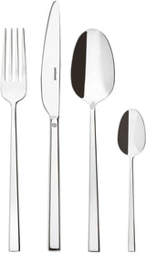 Sambonet 52562-N2 Rock acero inoxidable - Juego de cubiertos monobloc acero inoxidable 18/10 Cocina Naty Shop Set 6 personas - 24 piezas