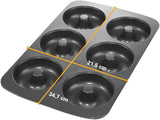 Birkmann, Easy Baking, Donutblech, Backform Für 6 Donuts, Mit Hochwertiger Antihaftbeschichtung, Ø 9 Cm, Mit Rezept, 881631 Moldes y bandejas para hornear Naty Shop