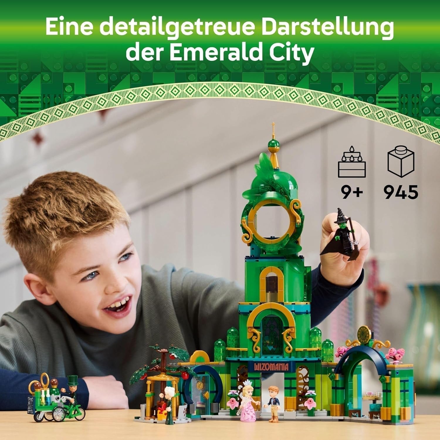 Torre de juguete LEGO Wicked Bienvenidos a Emerald City, minimuñecas de Glinda y Elphaba, regalo para cinéfilos y niñas y niños a partir de 9 años amantes de las casas de muñecas 75684 Juegos de construcción Besuche den LEGO-Store