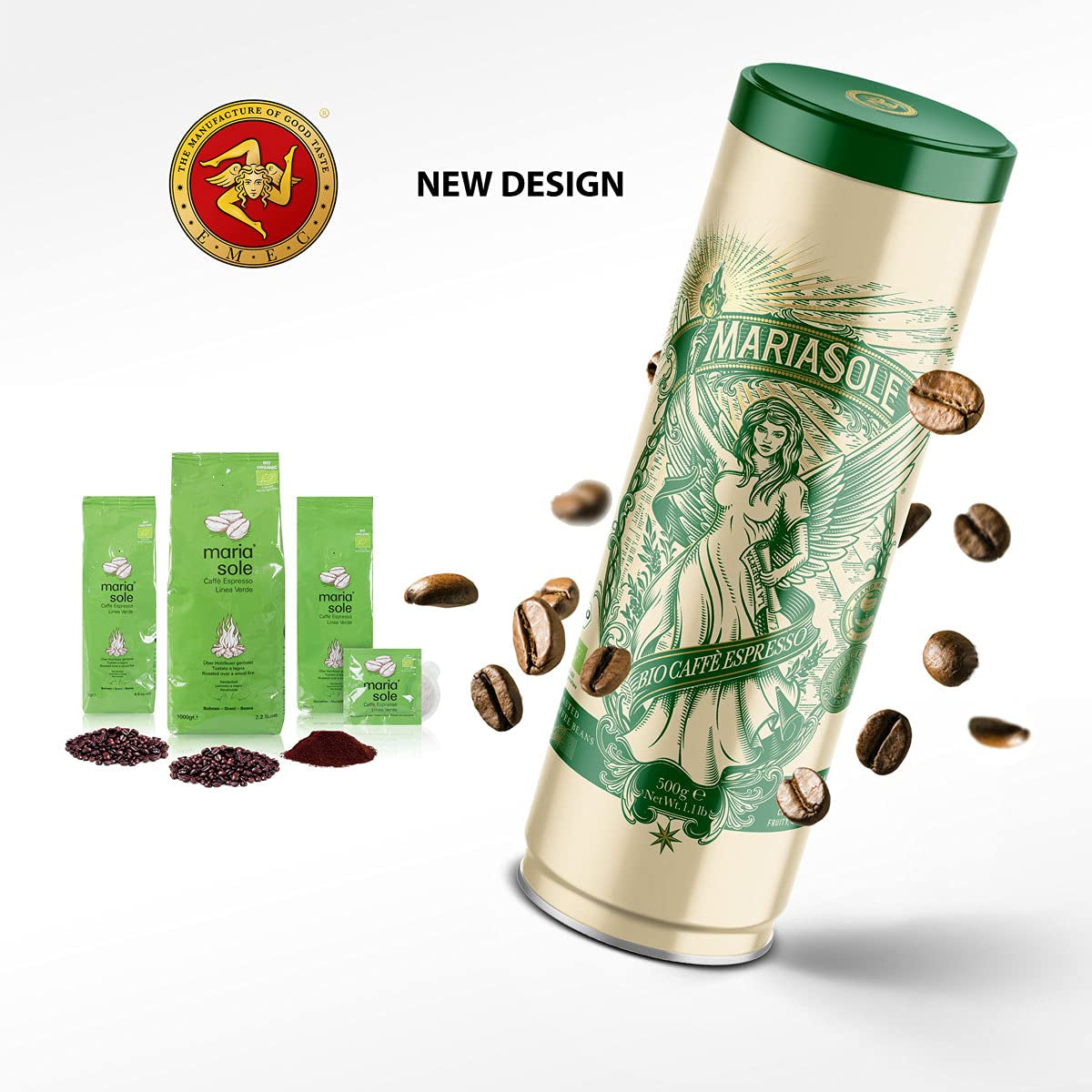 Café Espresso Ecológico, Sobres de 250g - Tostado Tradicional a Leña, Artesanal - Café en Grano Ecológico Premium para Cafeteras Automáticas Espresso y Portafiltro