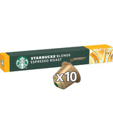 STARBUCKS Blonde Espresso Roast de Nespresso, Helle Röstung, Kaffeekapseln 10 x 10 (100 Kapseln)