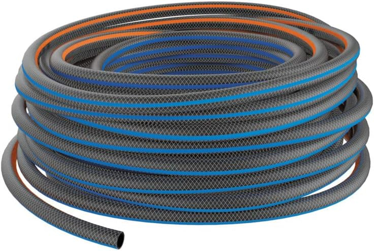 Fiskars L Manguera de agua, Protección UV, Prueba de presión, Rigidez torsional Nivel 4 (de 5), 30 m, Ø 1,3 cm (1/2"), 4,2 kg, Negro/Naranja/Azul, 1027105