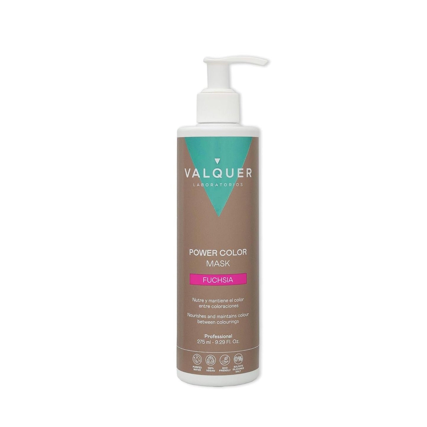 Valquer Power Color Mask formulación vegana y sin siliconas Da color al cabello 290 ml violeta Mascarilla capilar Naty Shop Fucsia 1 pieza (paquete de 1)