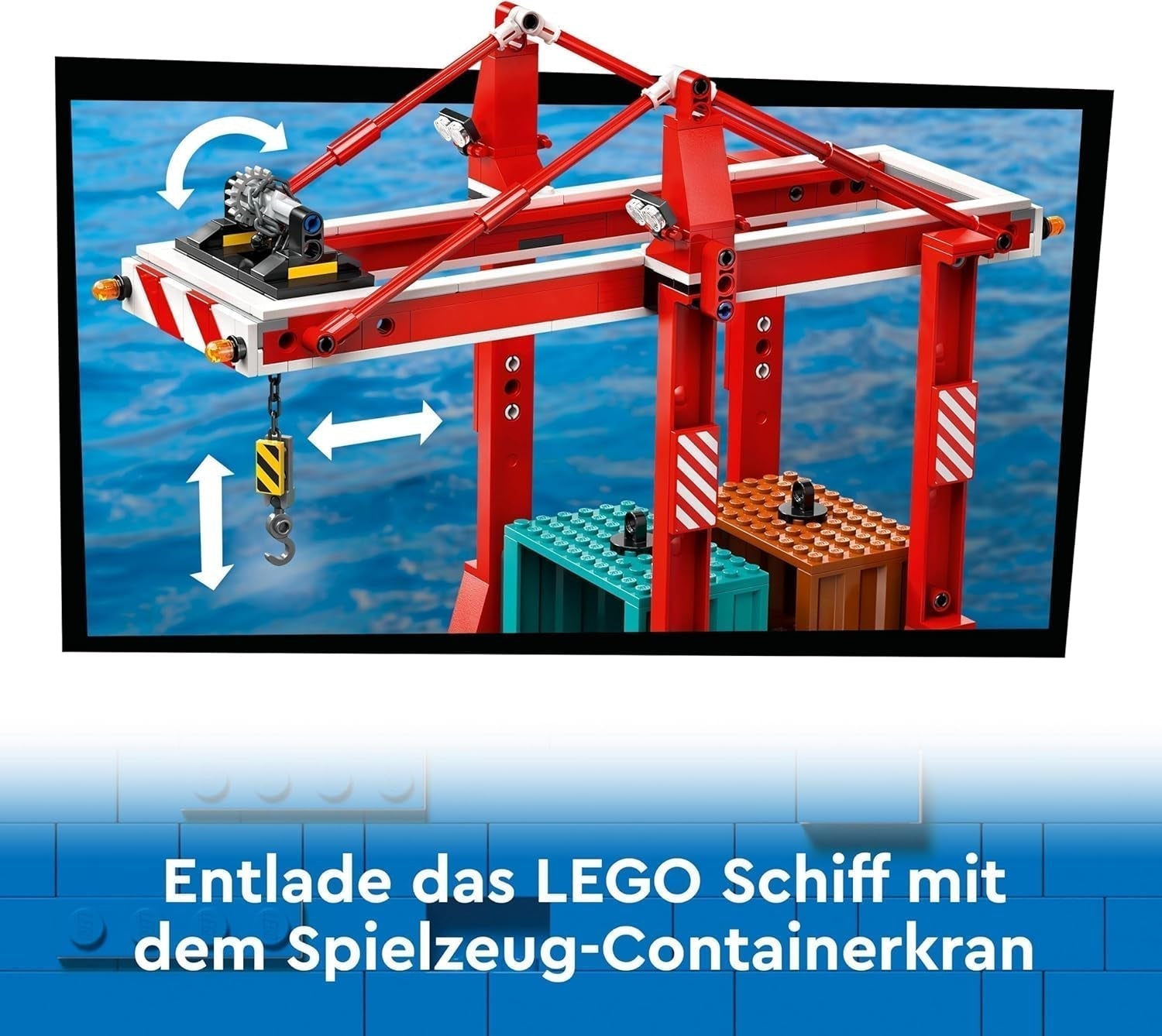 LEGO City Puerto con barco de carga, juguete de construcción para niños y niñas a partir de 8 años, idea de regalo para niños, grúa para contenedores, barco de juguete y 8 minifiguras 60422 Juegos de construcción Besuche den LEGO-Store