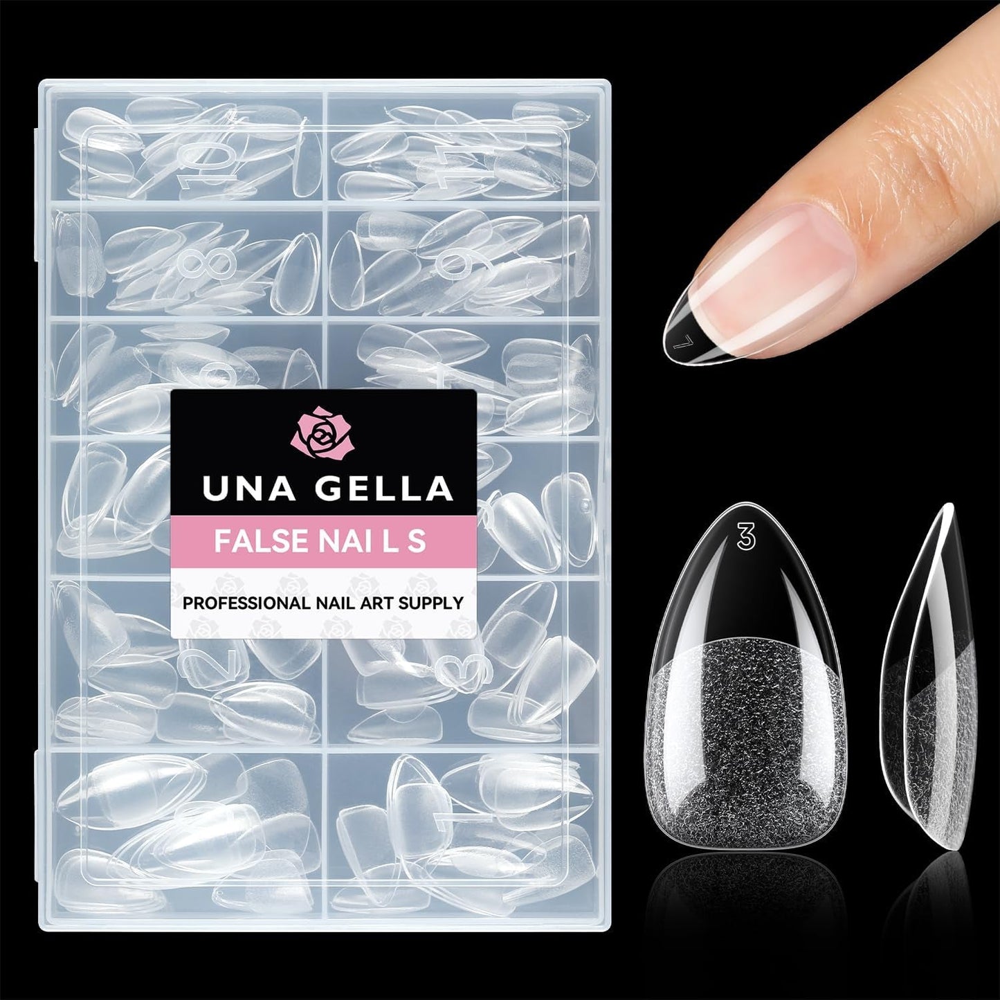 Puntas de uñas de Gel de bailarina, 216 Uds., 12 tamaños, puntas de uñas de Gel suave, juego de extensiones de uñas de cobertura completa, arte semimate DIY para el hogar