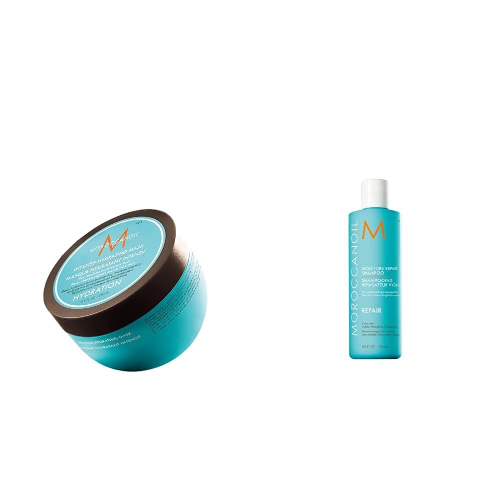 Marruecosnoil Mascarilla Hidratación Intensiva Naty Shop Mascarilla Capilar 250ml Pack con Champú Regenerador