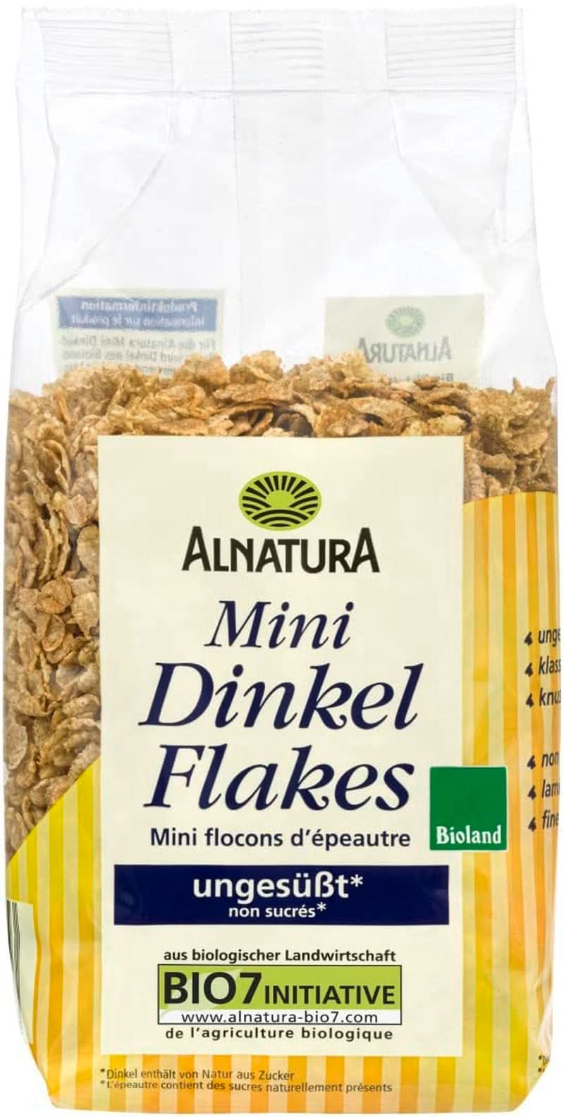 Mini Copos de Espelta - Calidad Ecológica - Sin azúcar, crujientes - Desayuno, 175 gramos Cereales Naty Shop