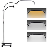 Kalolary Lampadaire, Lash Lumière Pour Extensions De Cils Regglable À 360°, 3000K-6000K Demi-Lune Lamp, Lamp De Beauté (lámpara de media luna)