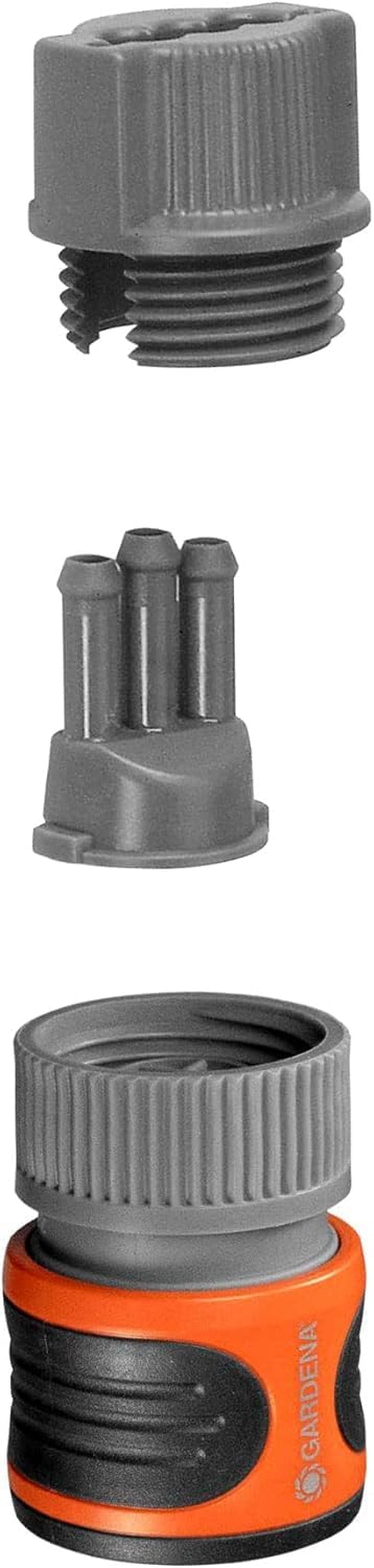 Kit de conexión de manguera de aspersor Gardena: accesorios de conexión para el inicio y el final de la manguera de aspersor, accesorios para artículos (995, 996, 997, 1998, 1999), piezas originales del sistema Gardena (5316-20)