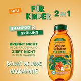 Garnier Champú para niños, para cabellos sensibles y fáciles de peinar, con albaricoque y flores de algodón Garnier Ducha y baño