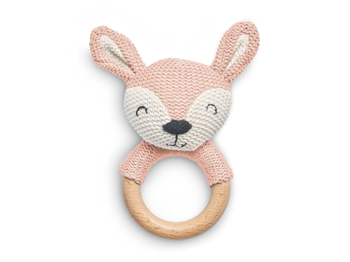 Jollein 101-001-67008 Mordedor de caucho natural Galleta osito de peluche