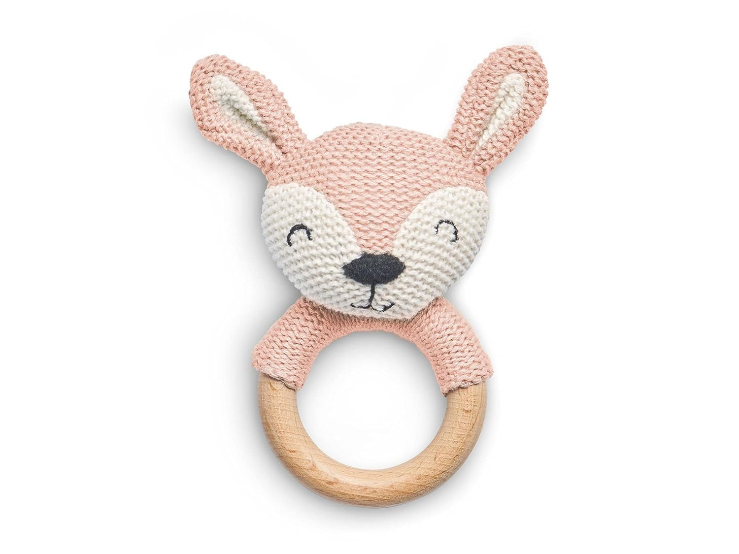 Jollein 101-001-67008 Mordedor de caucho natural Galleta osito de peluche