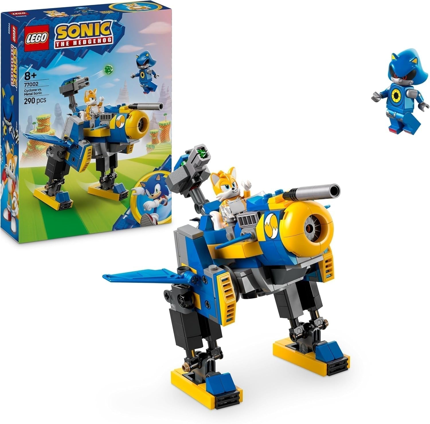 LEGO Sonic the Hedgehog Ciclón vs. Metal Sonic - Juguete coleccionable Mechs con 2 minifiguras de videojuegos - Idea de regalo para niños y niñas a partir de 8 años y aficionados a los juegos adolescentes 77002 Juegos de construcción Besuche den LEGO-Store Título predeterminado