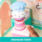 CASA DE MUÑECAS GABBY'S DREAMWORKS - Habitación Deluxe, confitería Cakey, cocina Kuchi (rumano: Cakey), 3 muebles y 2 cajas sorpresa con accesorios, apto para niños a partir de 3 años