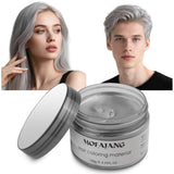 Color de cabello temporal, cera de color de 4.23 onzas para hombres y mujeres, pomada de color natural lavable, tinte para el cabello instantáneo para fiestas, cosplay, Halloween (rojo) Naty Shop Tinte para el cabello gris 120 g (paquete de 1)