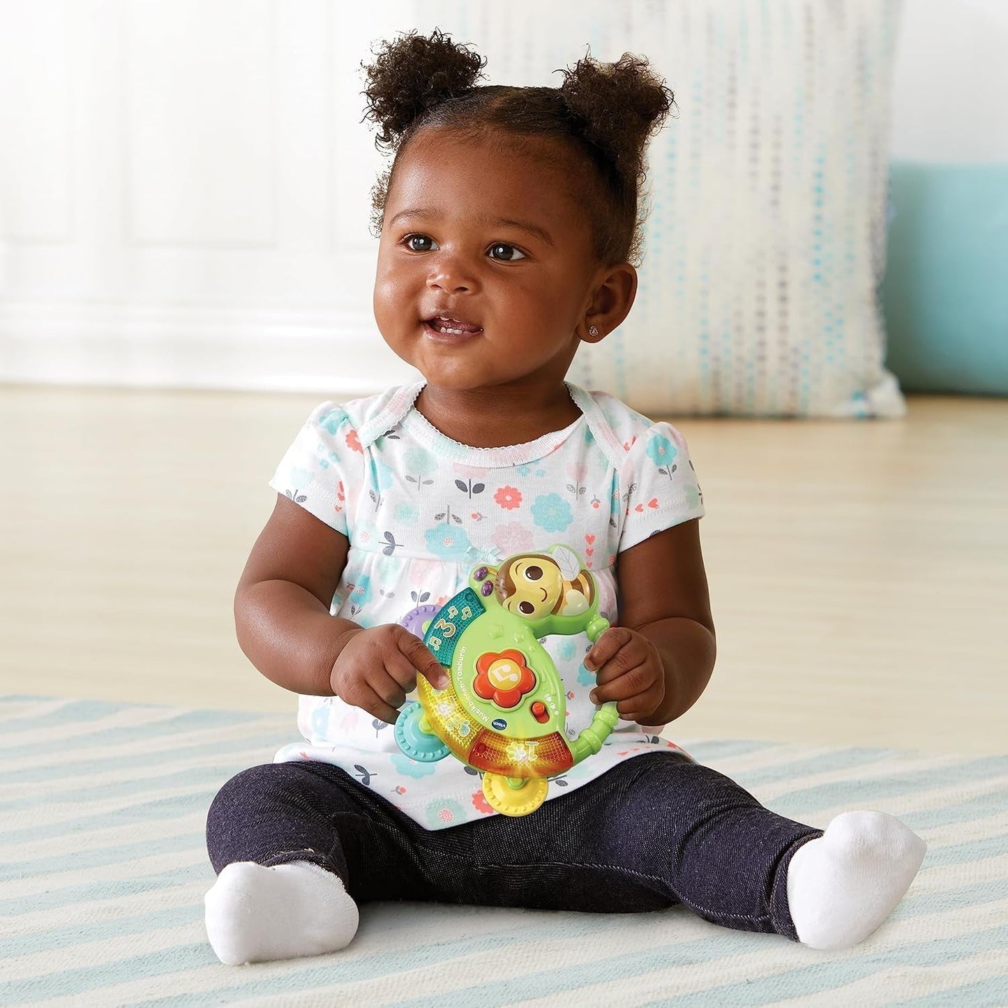 Vtech Pandereta Musical Abeja Bebé - Juguete musical con números, sonidos divertidos, frases y canciones - Para niños de 3 a 36 meses Juguetes para bebés Naty Shop