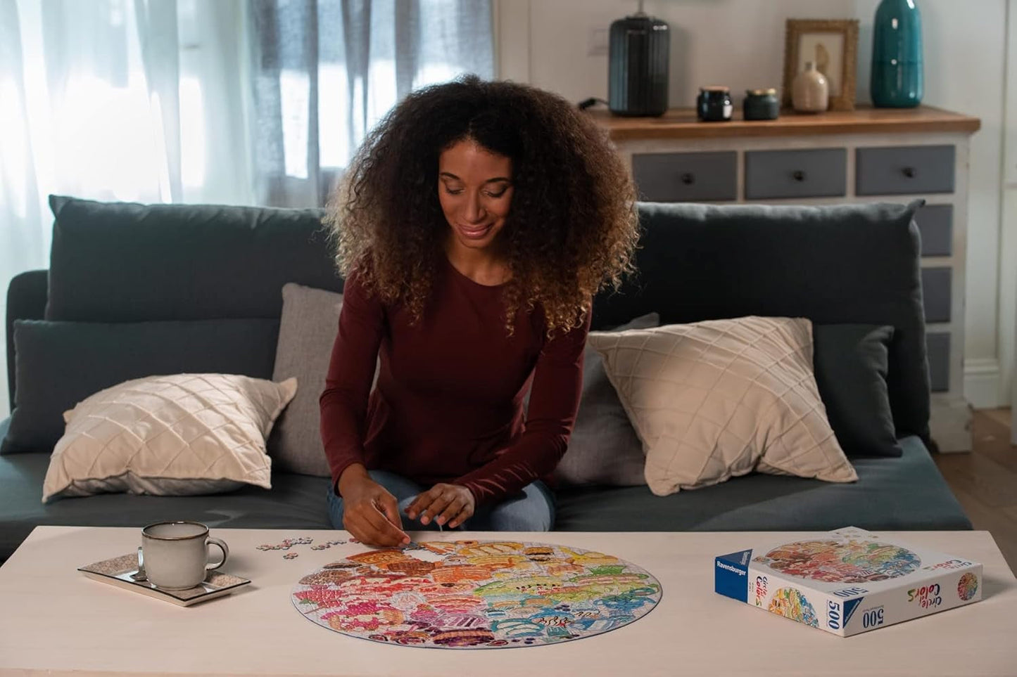 Ravensburger Puzzle 17172 Círculo de colores - Animales 500 piezas Puzzle Naty Shop