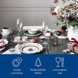 Villeroy & Boch - Toy's Delight Salsera, 4 piezas, fuente con cuencos, juego de salsas navideñas, decoración de mesa de juguete, bandeja para servir, cuencos, vajilla navideña, porcelana premium