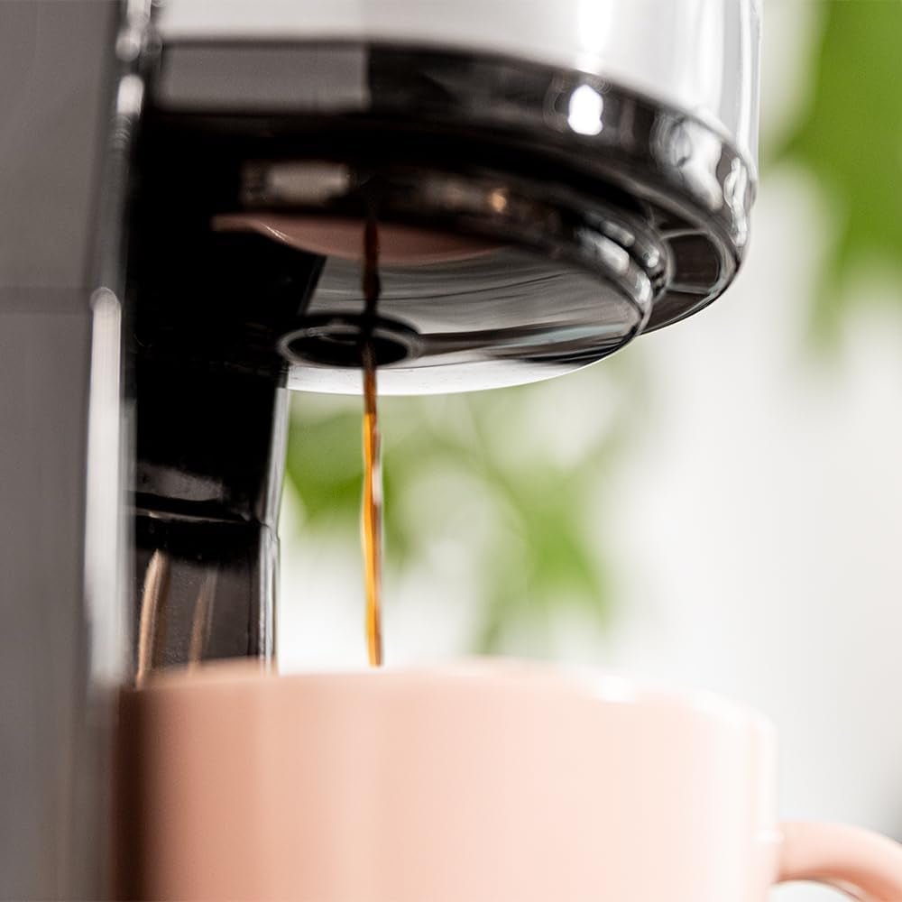 Cecotec Coffee 66 Drop & Go Cafetera espresso con jarra térmica, 700 W, capacidad 420 ml, caño sellado, filtro permanente o de papel, función de apagado automático, recipiente con ventana