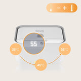 Lionelo BABYBLISS 20W Calentador para toallitas húmedas y toallas pequeñas, 20W para bebés, luz nocturna incorporada, 3 configuraciones de calor, panel táctil, mantiene las toallitas húmedas