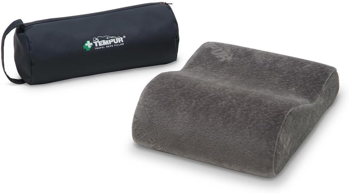 Tempur Travel Pillow Almohada de viaje para el cuello con bolsa de transporte - 25 X 31 X 10/7 cm - Marrón Almohadas de viaje Naty Shop Título predeterminado