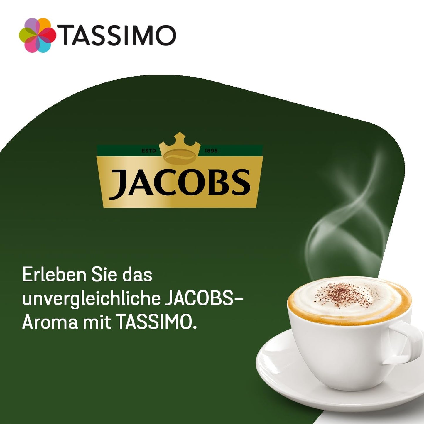 Tassimo Kapseln Jacobs Cappuccino Classico, 5 x 8 monodosis, 40 cápsulas de café