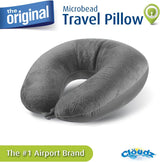 Almohada de viaje para el cuello Cloudz Microbead, gris Naty Shop Almohadas de viaje