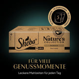 SHEBA Nature's Collection en salsa - Alimento húmedo para gatos de alta calidad, variedad fina (MSC) en sobres porcionados - 72 x 85 g