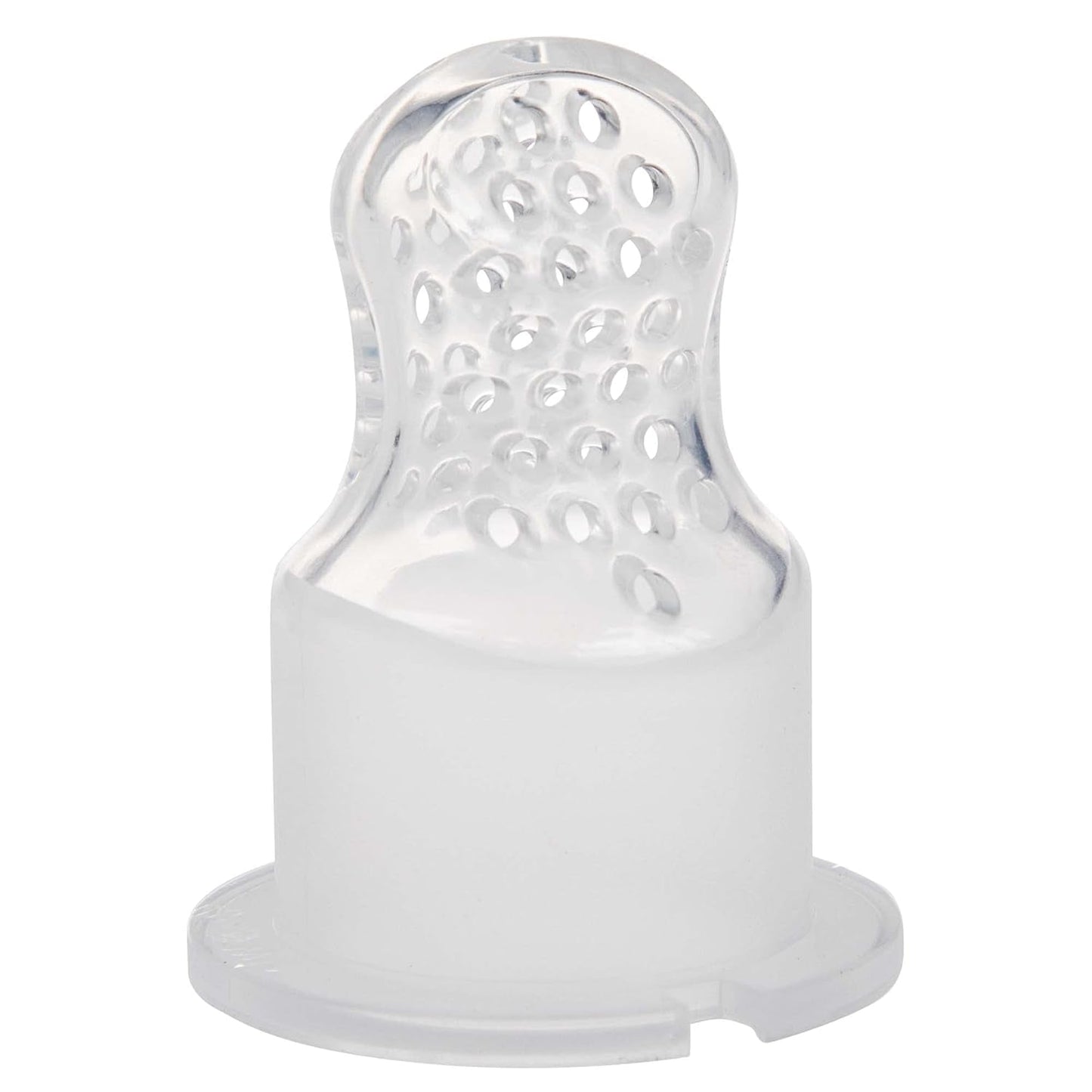 Nuby Alimentador de frutas de silicona Nibbler - Alimentador de frutas para bebés de 6 meses y niños pequeños - Anillo de dentición para frutas, verduras y purés - Sin BPA - Rosa - 6+ meses