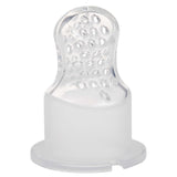 Nuby Alimentador de frutas de silicona Nibbler - Alimentador de frutas para bebés de 6 meses y niños pequeños - Anillo de dentición para frutas, verduras y purés - Sin BPA - Rosa - 6+ meses
