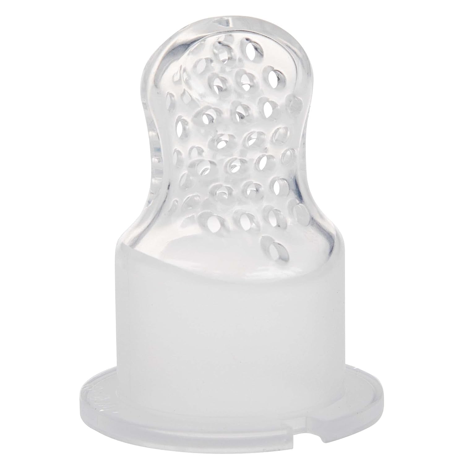 Nuby Alimentador de frutas de silicona Nibbler - Alimentador de frutas para bebés de 6 meses y niños pequeños - Anillo de dentición para frutas, verduras y purés - Sin BPA - Rosa - 6+ meses