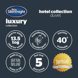 Silentnight Hotel Collection edredón para cama de matrimonio, 13,5 TOG, blanco, microfibra, blanco, cama individual 135 X 200Cm Edredones y edredones Naty Shop